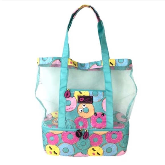 Betsey Johnson Handbags - Luv Betsy Johnson Donut Mesh & Canvas Cooler Tote